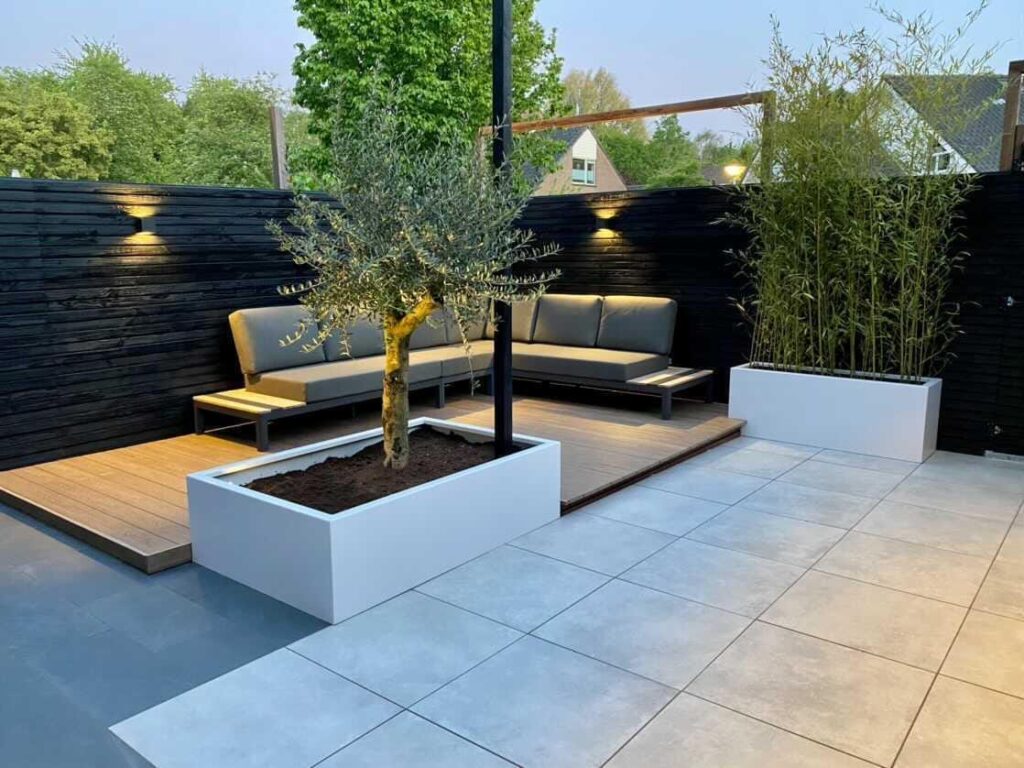 Aluminium plantenbak rechthoekig