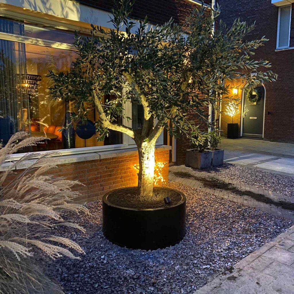 Aluminum plantenbak rond